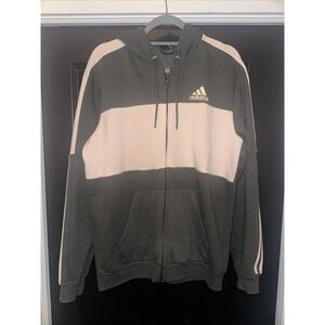 Adidas Men's‎ Post Game Full-Zip Fleece Hoodie Jacket Legend Earth Sz Med